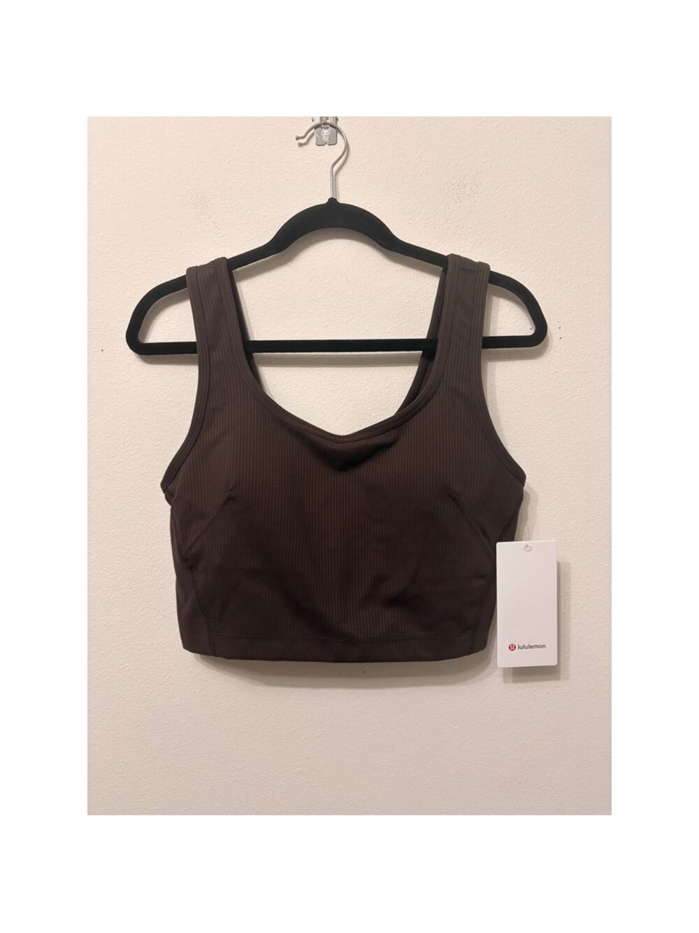 🔥lululemon ESPRESSO Wunder Train Ribbed Scoop Neck NWT Crop Tank size 10